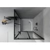 Mexen Rio square shower cubicle 90 x 90 cm, Graphite, Black + shower tray Rio, White - 860-090-090-70-40-4510