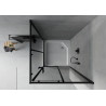 Mexen Rio square shower enclosure 90 x 90 cm, graphite, black + tray, white - 860-090-090-70-40-4510
