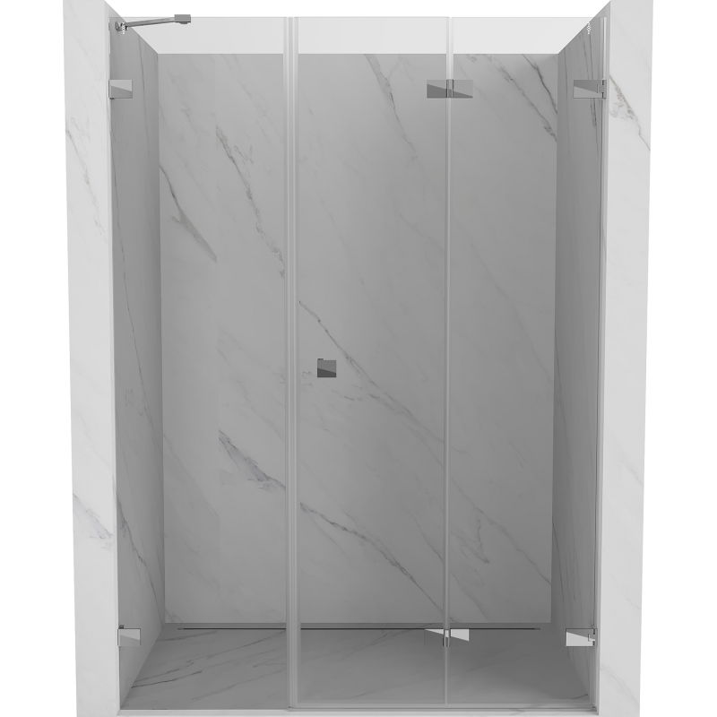 Mexen Lunar-F 110 cm Right Folding Shower Door, Transparent, Chrome - 836S-110-050-01-00-P