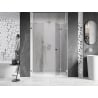 Mexen Lunar-F right folding shower door 115 cm, transparent, chrome - 836S-115-050-01-00-P