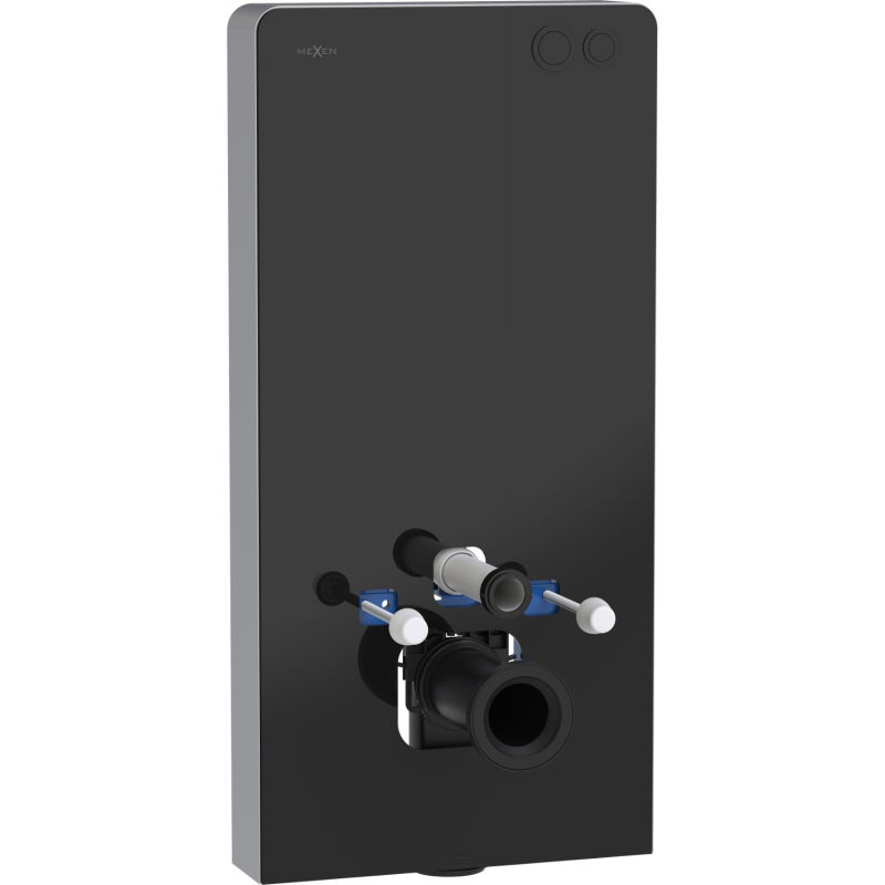 Mexen Tex Air G pneumatic wall-mounted frame for WC, black glass - 61150A-70
