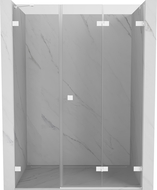 Mexen Lunar-F foldable shower door right 120 cm, transparent, white - 836S-120-050-20-00-P