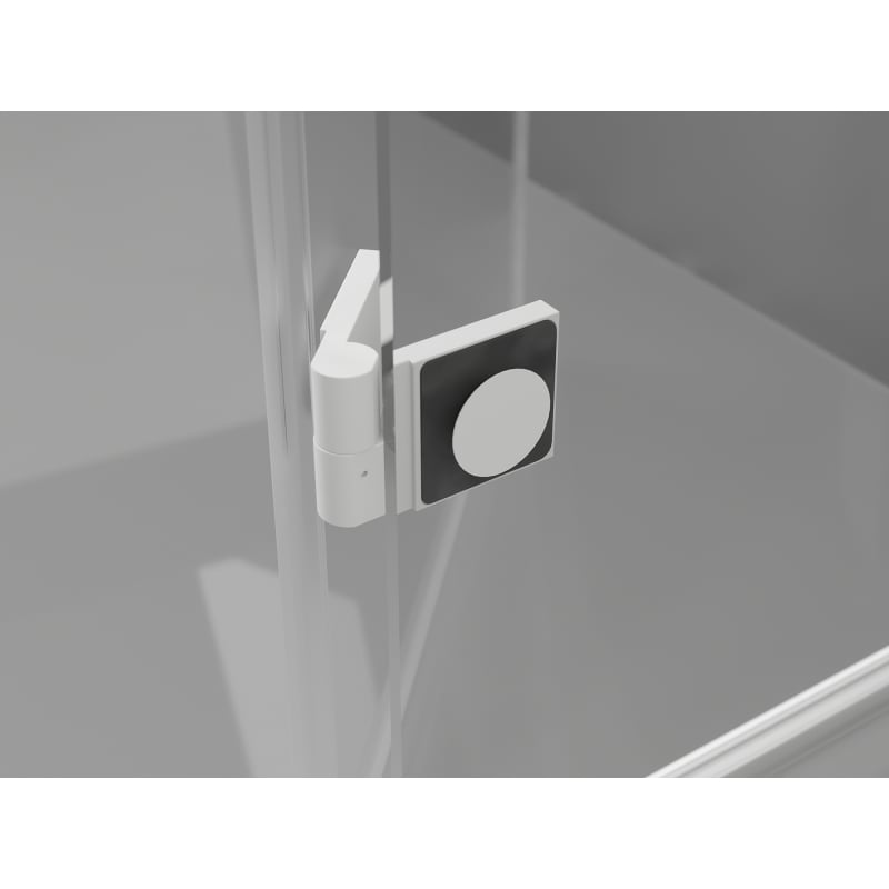 Mexen Lunar-F foldable shower door right 125 cm, transparent, white - 836S-125-050-20-00-P