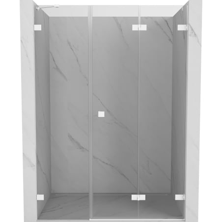 Mexen Lunar-F foldable shower door right 125 cm, transparent, white - 836S-125-050-20-00-P