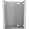 Mexen Lunar-F foldable shower door right 125 cm, transparent, white - 836S-125-050-20-00-P