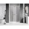 Mexen Lunar-F foldable shower door right 125 cm, transparent, white - 836S-125-050-20-00-P