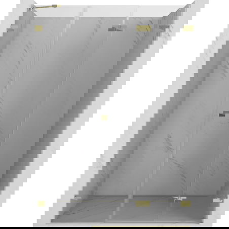 Mexen Lunar-F folding shower doors right 120 cm, transparent, gold - 836S-120-050-50-00-P