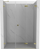 Mexen Lunar-F folding shower door right 120 cm, transparent, gold - 836S-120-050-50-00-P