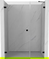 Mexen Lunar-B left hinged shower door 120 cm, transparent, black - 832S-120-050-70-00-L