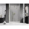 Mexen Lunar-F Folding Shower Door Right 120 cm, Transparent, Brushed Gold - 836S-120-050-55-00-P