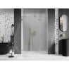 Mexen Lunar-F Folding Shower Door Right 120 cm, Transparent, Brushed Gold - 836S-120-050-55-00-P
