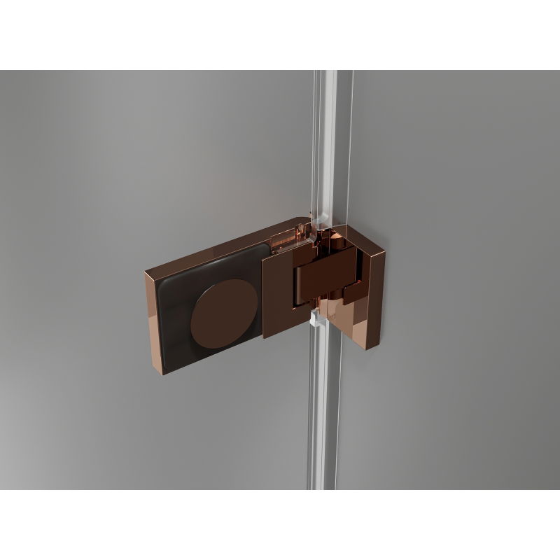 Mexen Lunar-F folding shower door right 115 cm, transparent, rose gold - 836S-115-050-60-00-P