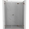 Mexen Lunar-F shower folding doors right 115 cm, transparent, pink gold - 836S-115-050-60-00-P