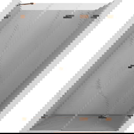 Mexen Lunar-F folding shower door right 140 cm, transparent, rose gold - 836S-140-050-60-00-P