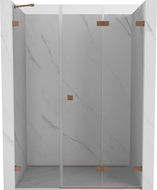 Mexen Lunar-F folding shower door right 120 cm, transparent, brushed copper - 836S-120-050-65-00-P