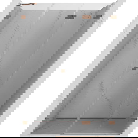 Mexen Lunar-F folding shower door right 130 cm, transparent, brushed copper - 836S-130-050-65-00-P