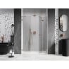Mexen Lunar-F Folding Shower Door Right 140 cm, Transparent, Brushed Copper - 836S-140-050-65-00-P