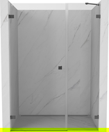 Mexen Lunar-B left hinged shower door 115 cm, transparent, gun metal - 832S-115-050-95-00-L