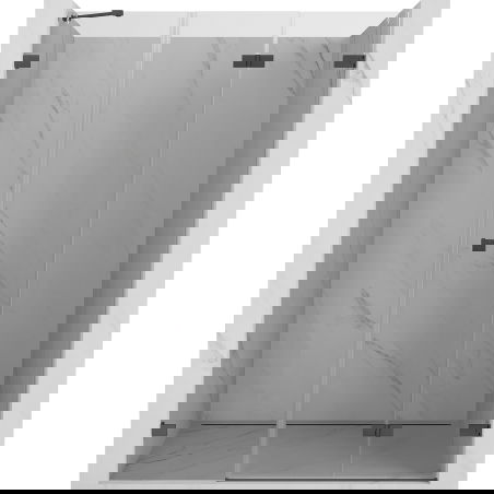 Mexen Lunar-F 140 cm Right Folding Shower Door, Transparent, Brushed Gun Gray - 836S-140-050-66-00-P