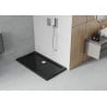 Mexen Flat slim rectangular shower tray 140 x 70 cm, Black, chrome siphon - 40707014