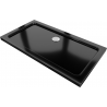 Mexen Flat slim rectangular shower tray 120 x 70 cm, Black, chrome siphon - 40707012