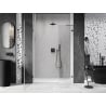 Mexen Lunar-B 135 cm Left-Hinged Shower Door, Transparent, Gun Metal - 832S-135-050-95-00-L