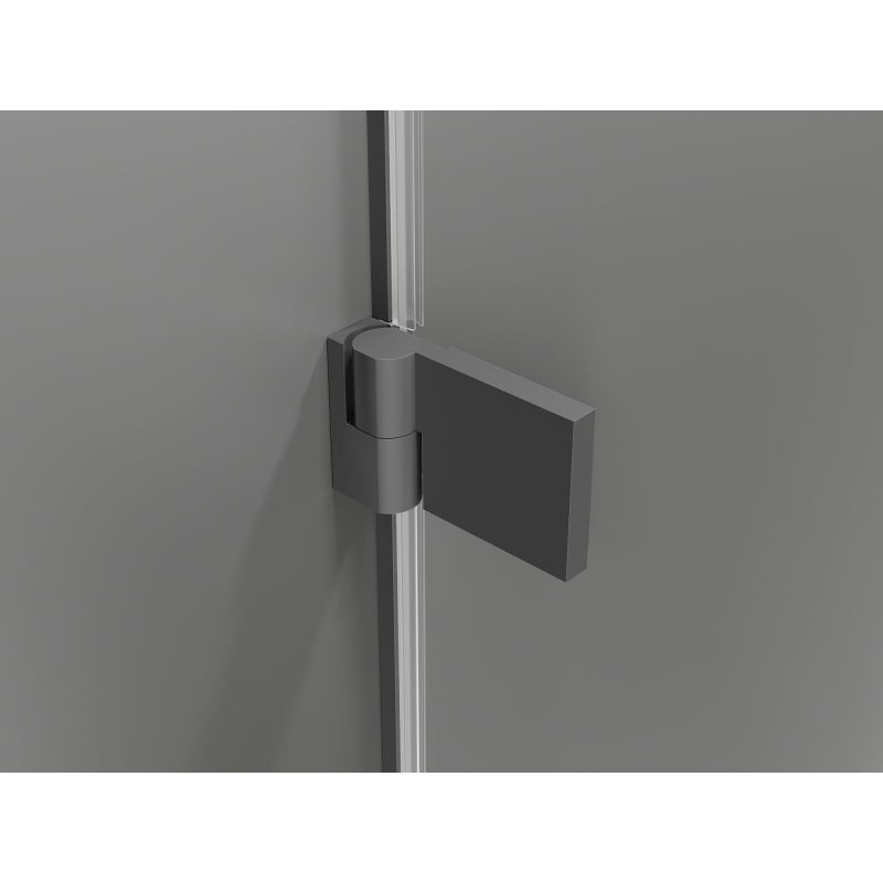 Mexen Lunar-B 145 cm Left Hinged Shower Door, Transparent, Gun Metal - 832S-145-050-95-00-L