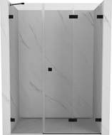 Mexen Lunar-F folding shower door right 120 cm, transparent, black - 836S-120-050-70-00-P