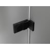 Mexen Lunar-F right folding shower door 150 cm, transparent, black - 836S-150-050-70-00-P