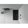 Mexen Flat rectangular slim shower tray 120 x 70 cm, black, gold siphon - 40707012G