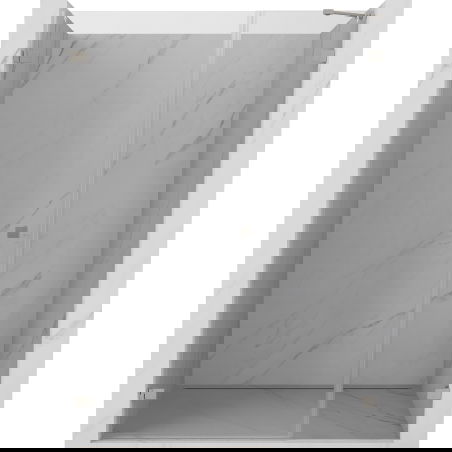 Mexen Lunar-B left hinged shower door 125 cm, transparent, brushed nickel - 832S-125-050-97-00-L