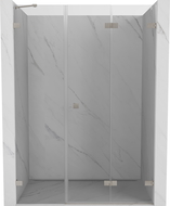 Mexen Lunar-F folding shower door right 115 cm, transparent, brushed nickel - 836S-115-050-97-00-P