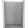 Mexen Lunar-F foldable shower door right 125 cm, transparent, brushed nickel - 836S-125-050-97-00-P