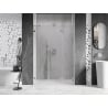 Mexen Lunar-F foldable shower door right 125 cm, transparent, brushed nickel - 836S-125-050-97-00-P