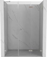 Mexen Lunar-F folding shower door right 130 cm, transparent, brushed nickel - 836S-130-050-97-00-P