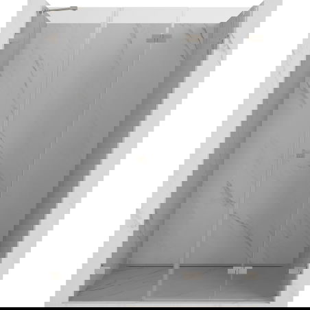 Mexen Lunar-F folding shower door right 150 cm, transparent, brushed nickel - 836S-150-050-97-00-P