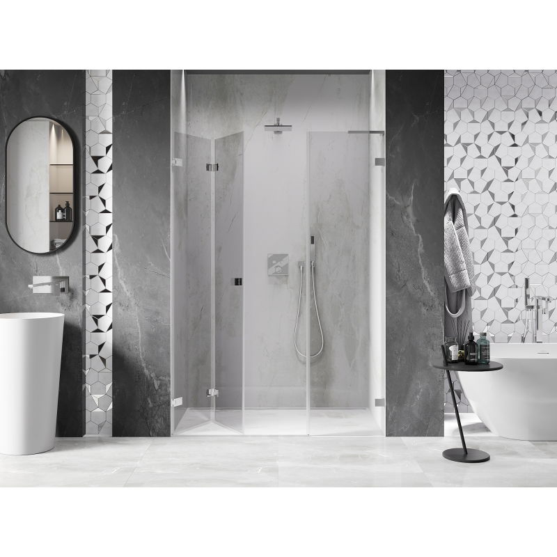 Mexen Lunar-F L folding shower door left 110 cm, transparent, chrome - 836SL-110-050-01-00-L