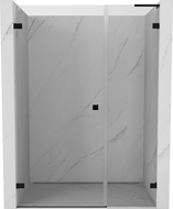 Mexen Lunar-B L Left Swing Shower Door 145 cm, Transparent, Black - 832SL-145-050-70-00-L