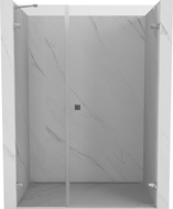 Mexen Lunar-B 130 cm Right Hinged Shower Door, Transparent, Chrome - 832S-130-050-01-00-P