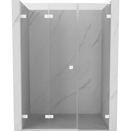 Mexen Lunar-F L Foldable Shower Doors Left 120 cm, Transparent, White - 836SL-120-050-20-00-L