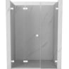 Mexen Lunar-F L Foldable Shower Doors Left 120 cm, Transparent, White - 836SL-120-050-20-00-L