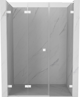 Mexen Lunar-F L folding shower door left 120 cm, transparent, white - 836SL-120-050-20-00-L