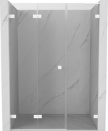 Mexen Lunar-F L folding shower door left 150 cm, transparent, white - 836SL-150-050-20-00-L