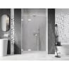 Mexen Lunar-F L folding shower door 150 cm, transparent, white - 836SL-150-050-20-00-L