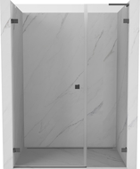 Mexen Lunar-B L Left-Hand Shower Door 140 cm, Transparent, Gun Metal - 832SL-140-050-95-00-L