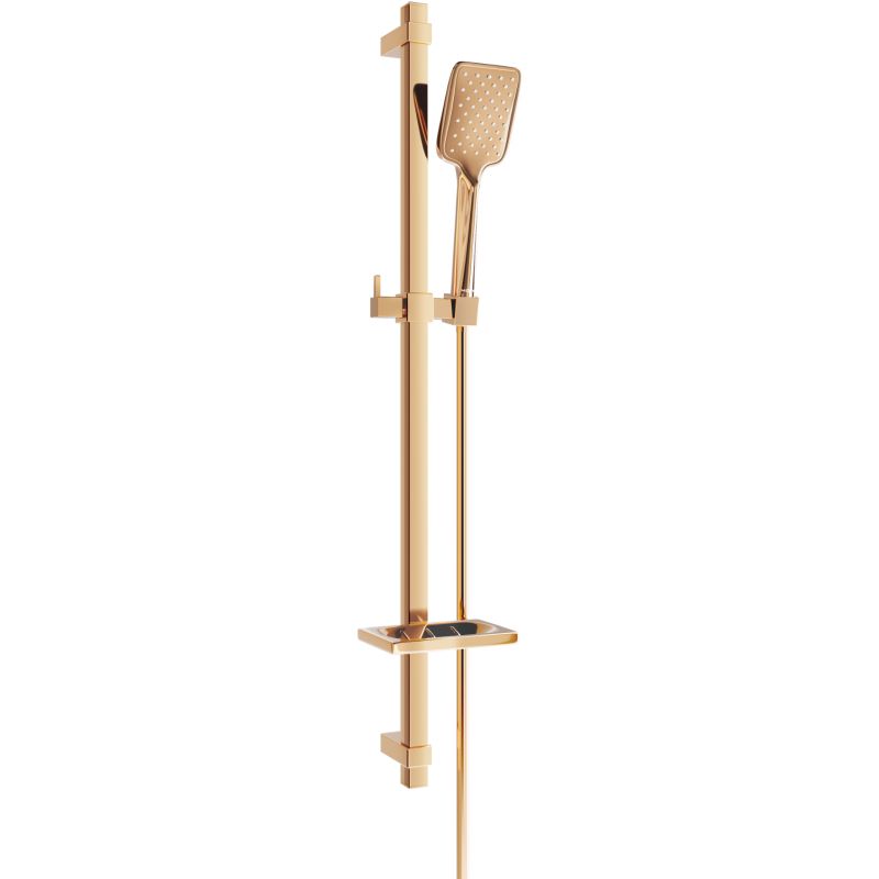 Mexen DQ62 sliding shower set, Rose gold - 785624581-60