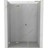 Mexen Lunar-F L folding shower door, left 120 cm, transparent, gold - 836SL-120-050-50-00-L
