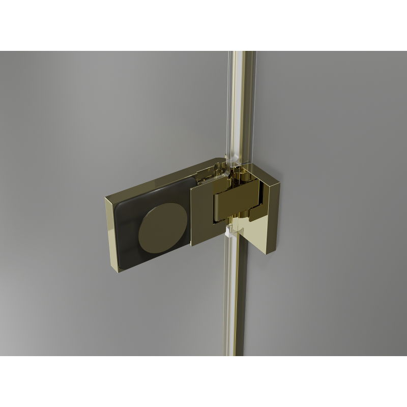 Mexen Lunar-F L folding shower door left 135 cm, transparent, gold - 836SL-135-050-50-00-L