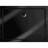 Mexen Flat slim rectangular shower tray 140 x 80 cm, Black, Gold siphon - 40708014G