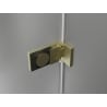 Mexen Lunar-F L folding shower door left 110 cm, transparent, brushed gold - 836SL-110-050-55-00-L